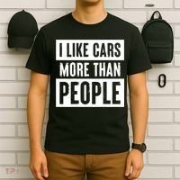 I Like Cars More Than People Funny Car Mechanic Dad Husband T-Shirt thumb 6
