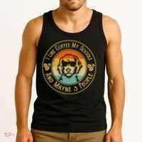 I Like Coffee My Doodle And Maybe 3 People Funny Doodle Dog Tank Top thumb 3