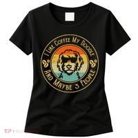 I Like Coffee My Doodle And Maybe 3 People Funny Doodle Dog Women's T-Shirt thumb 0