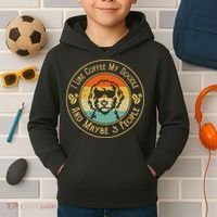 I Like Coffee My Doodle And Maybe 3 People Funny Doodle Dog Kids Hoodie thumb 2