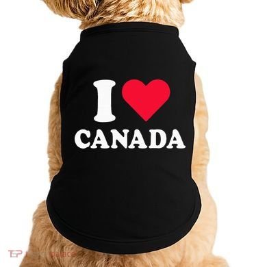 I Love Canada Heart Canada Doggie Tank