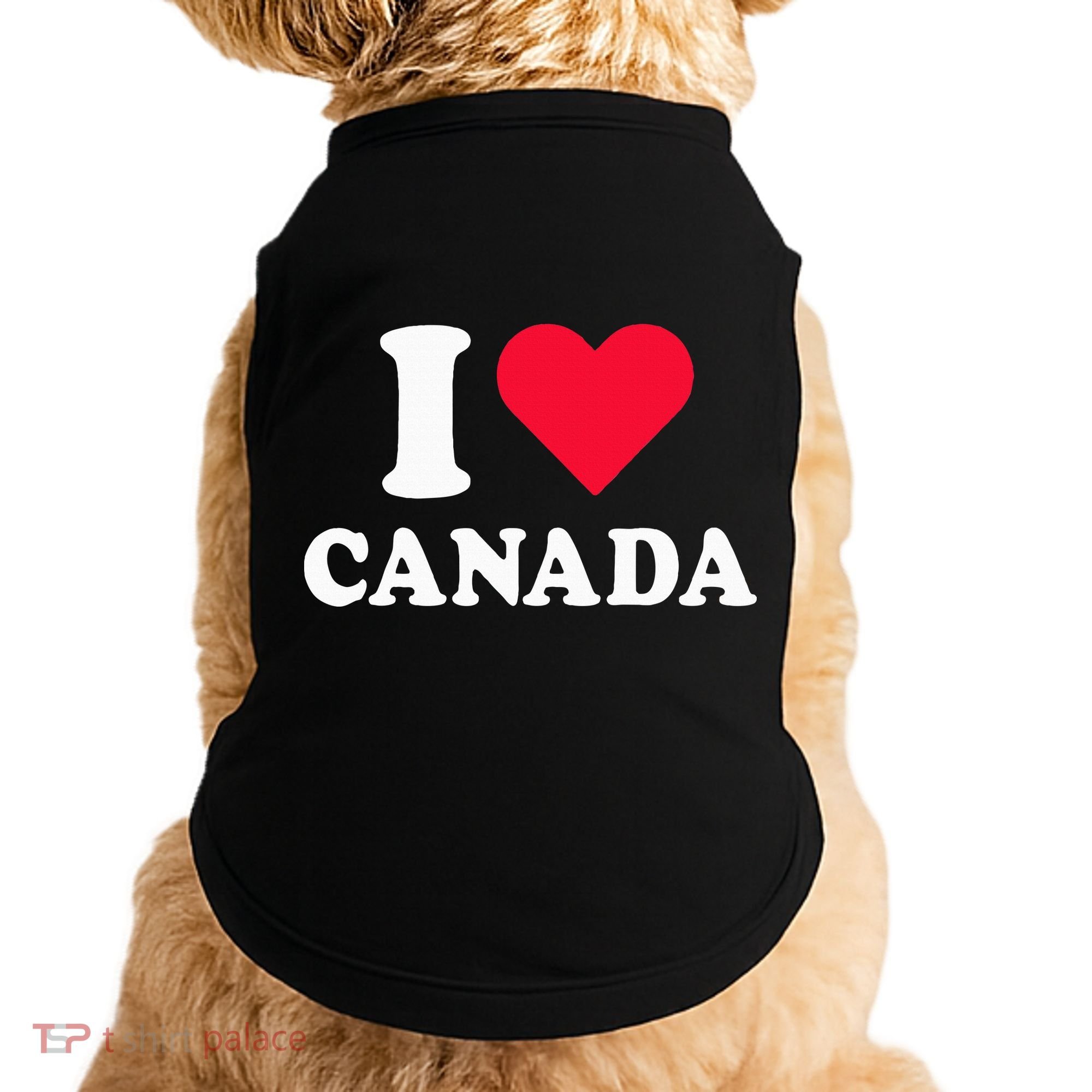 I Love Canada Heart Canada Doggie Tank