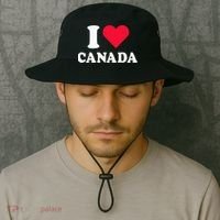 I Love Canada Heart Canada Bucket Hat thumb 2
