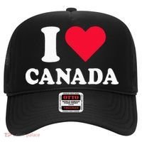 I Love Canada Heart Canada Hat thumb 0