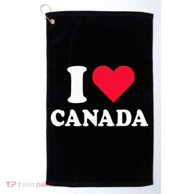 I Love Canada Heart Canada Golf Towel