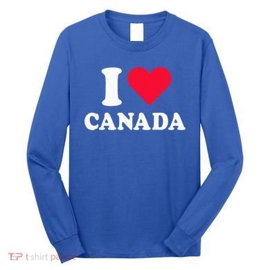 I Love Canada Heart Canada Long Sleeve Shirt