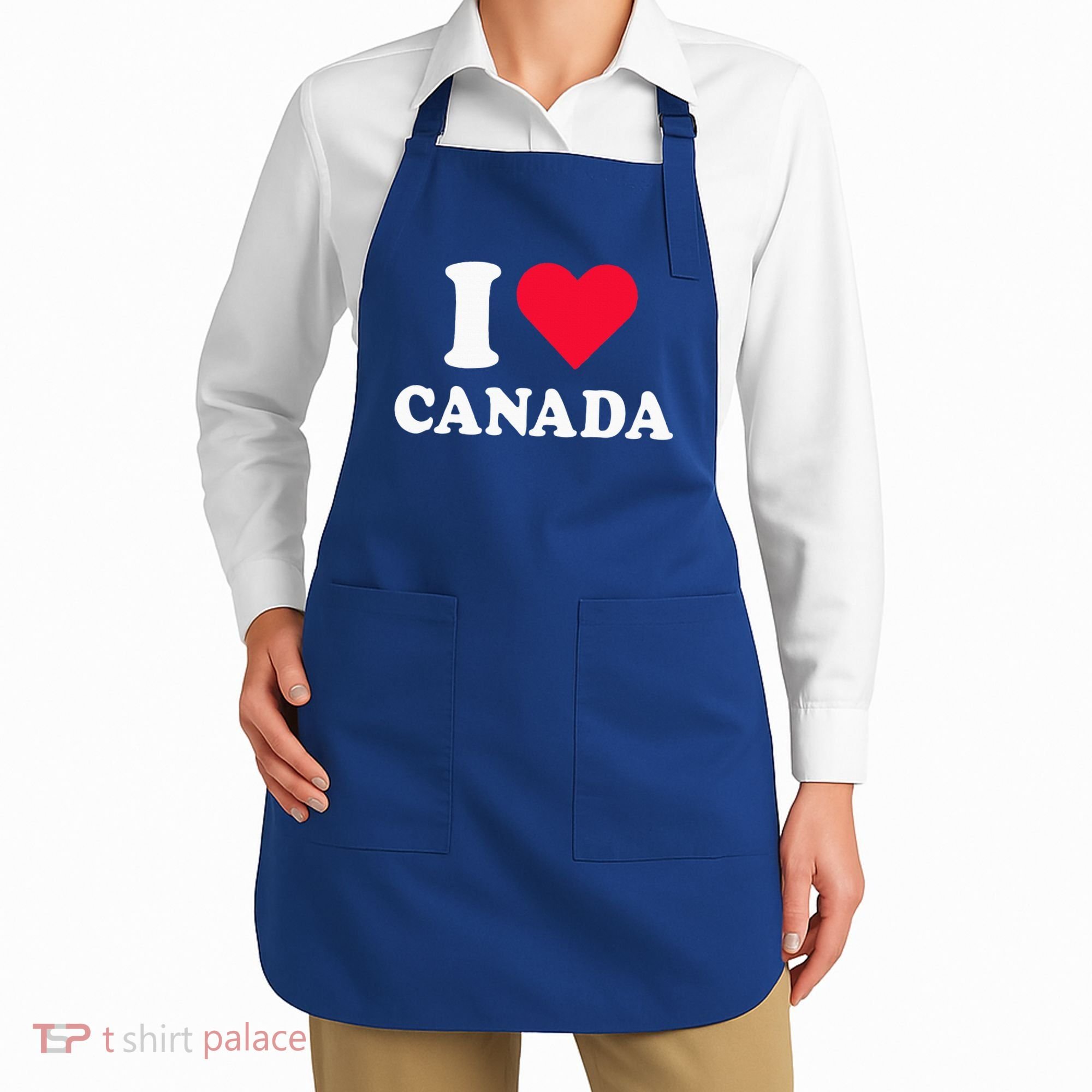 I Love Canada Heart Canada Apron