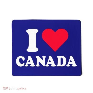 I Love Canada Heart Canada Mousepad