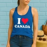I Love Canada Heart Canada Women's Tank Top thumb 2