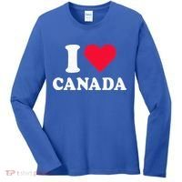 I Love Canada Heart Canada Women's Long Sleeve Shirt thumb 0