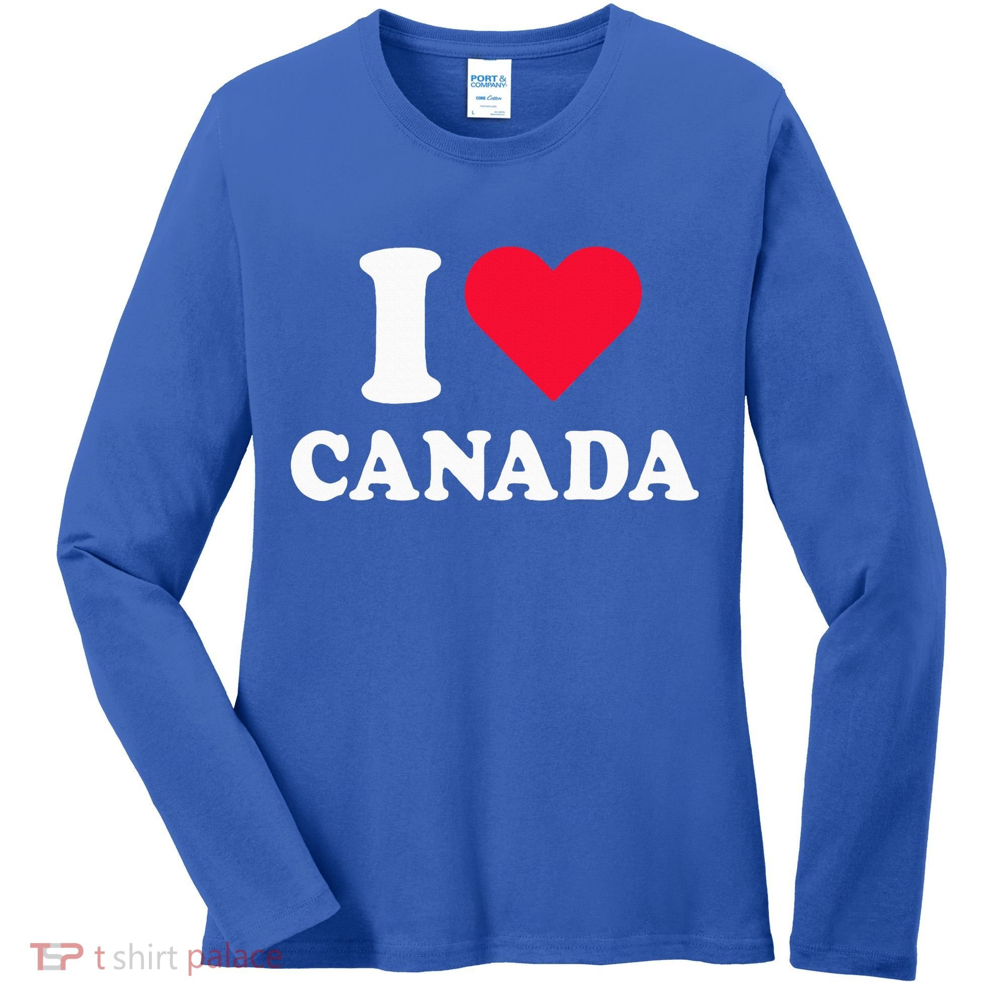 I Love Canada Heart Canada Women's Long Sleeve Shirt