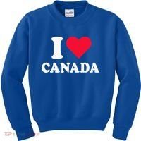 I Love Canada Heart Canada Kids Sweatshirt thumb 0