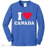 I Love Canada Heart Canada Kids Long Sleeve Shirt thumb 0