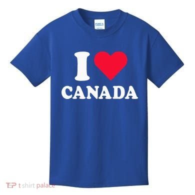 I Love Canada Heart Canada Kids T-Shirt
