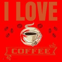 I Love Coffee Santa Hat thumb 1
