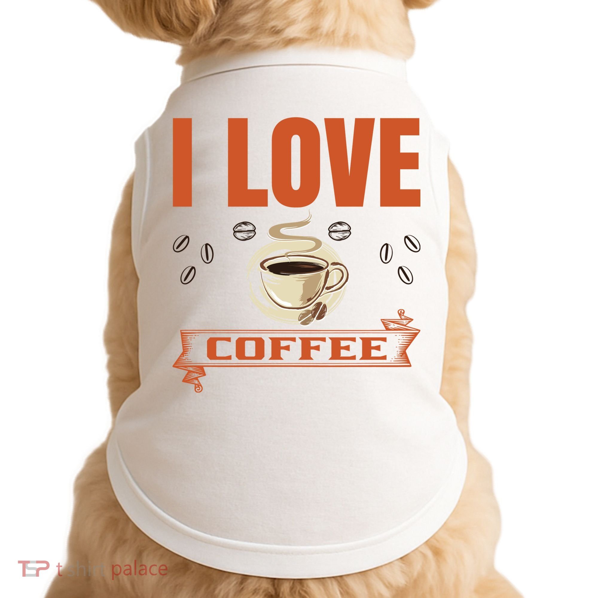 I Love Coffee Doggie Tank