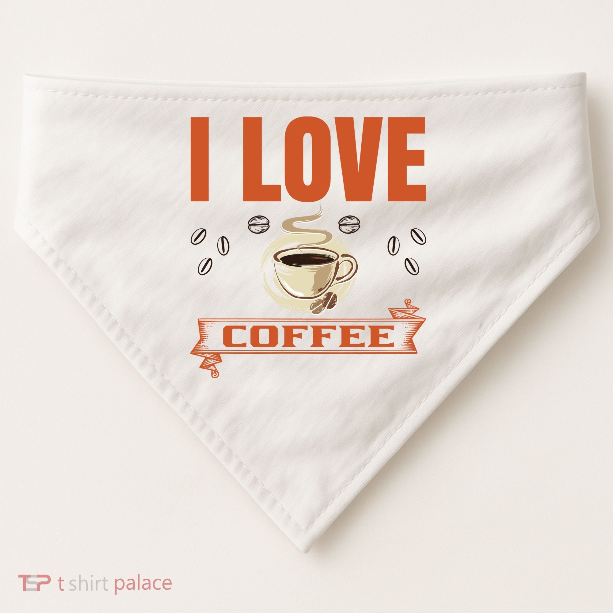 I Love Coffee USA-Made Doggie Bandana