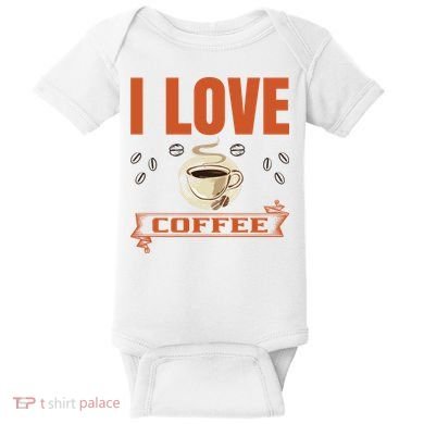 I Love Coffee Baby Bodysuit