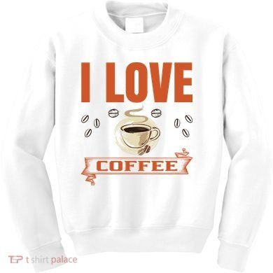 I Love Coffee Kids Sweatshirt