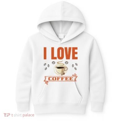 I Love Coffee Kids Hoodie