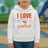 I Love Coffee Kids Hoodie thumb 3
