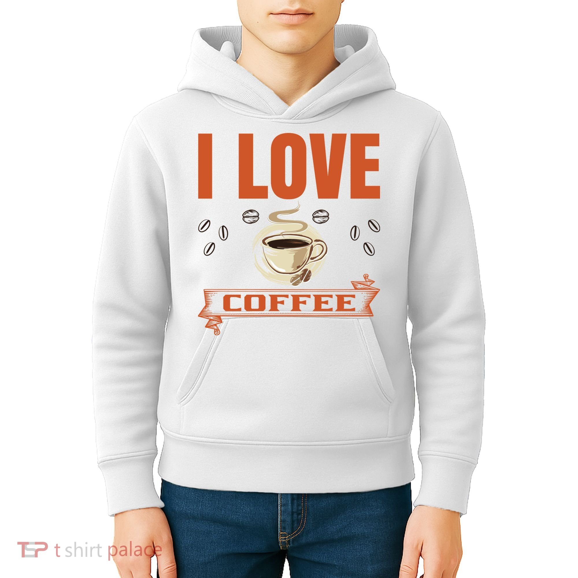 I Love Coffee Kids Hoodie