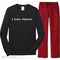 I Like Cheese Funny Cheese Loving Enthusiast Long Sleeve Pajama Set thumb 0