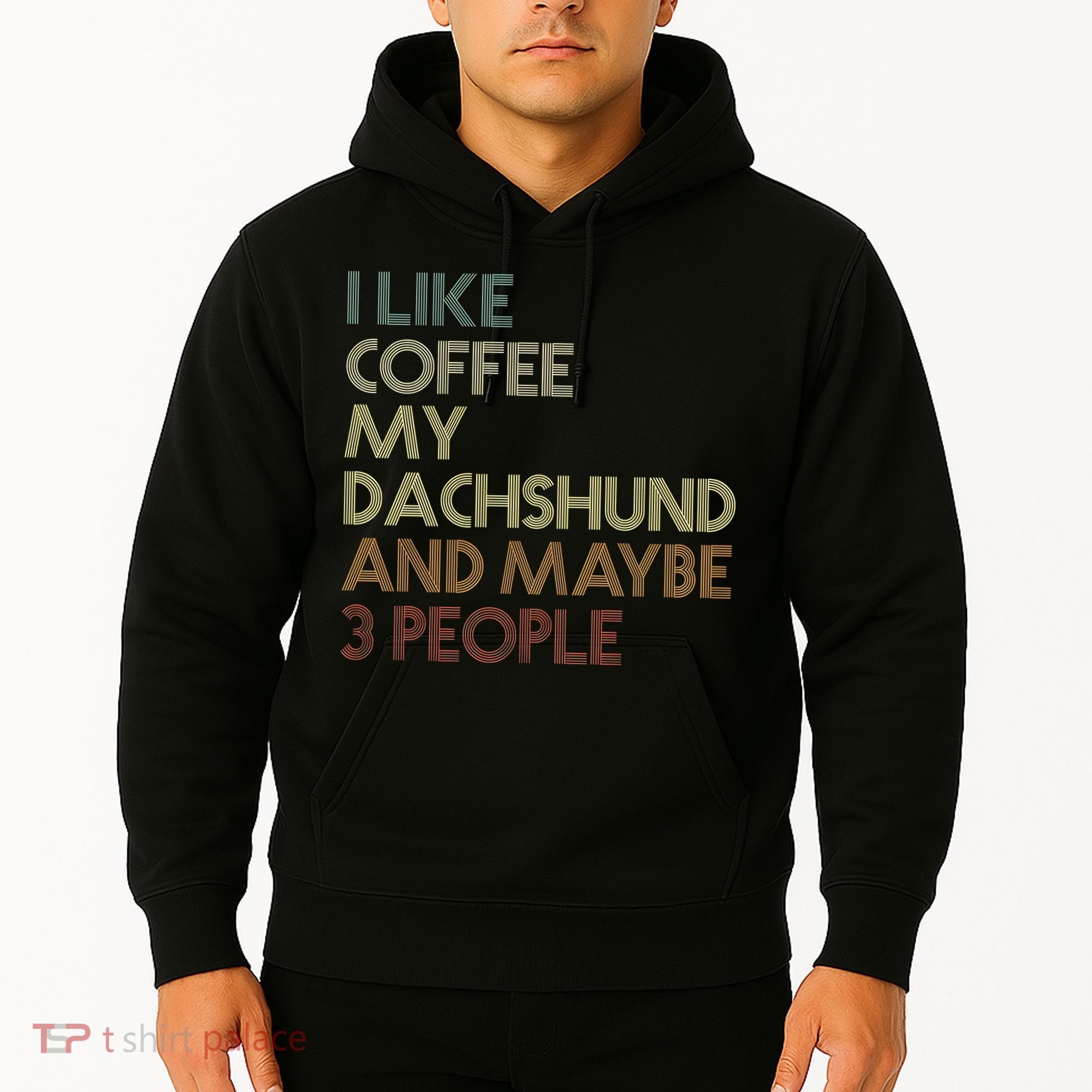 I Like Coffee My Dachshund And Maybe 3 People Hoodie