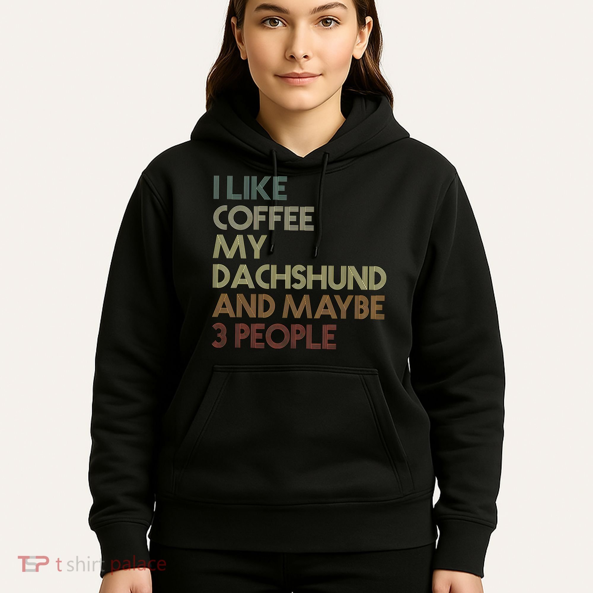 I Like Coffee My Dachshund And Maybe 3 People Hoodie