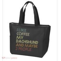 I Like Coffee My Dachshund And Maybe 3 People Tote Bag thumb 3