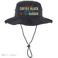 I Like Coffee Black And My Tea In The Harbor Bucket Hat thumb 0