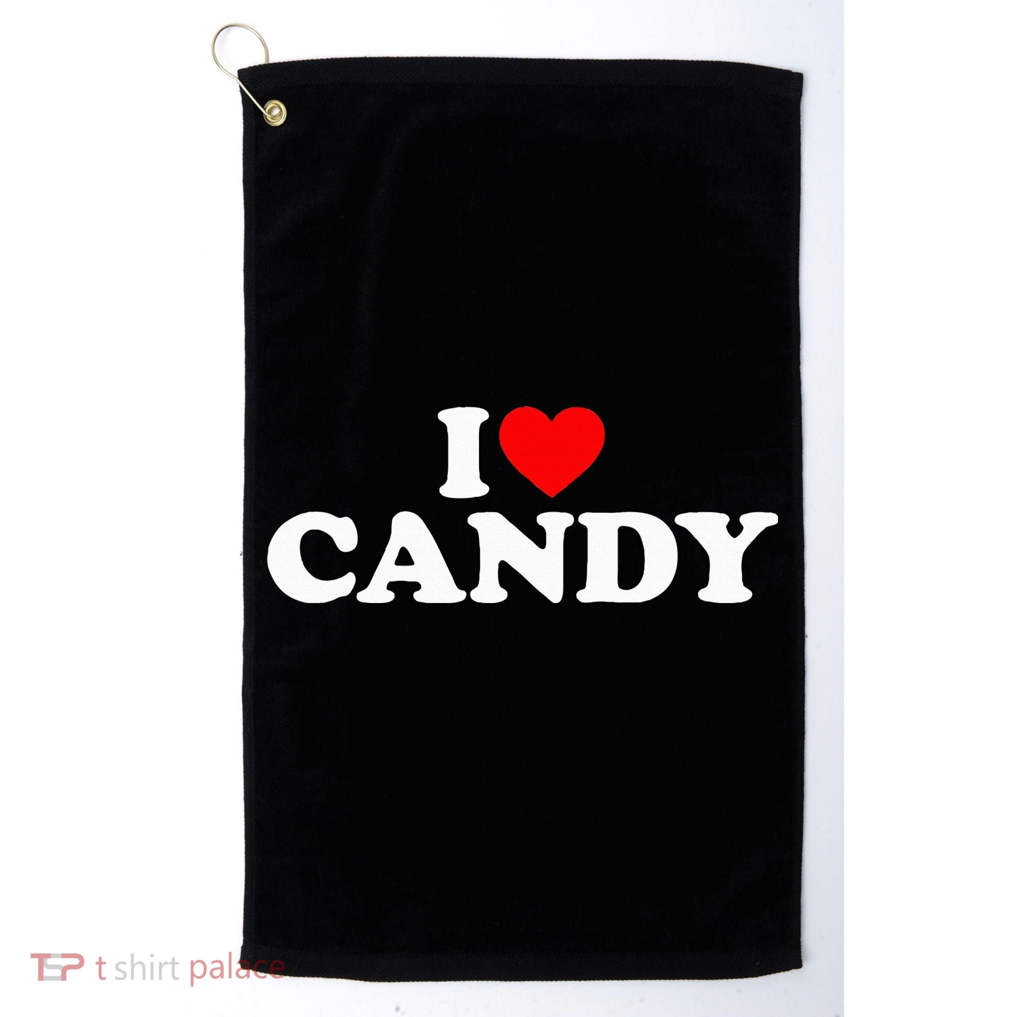 I Love Candy Golf Towel
