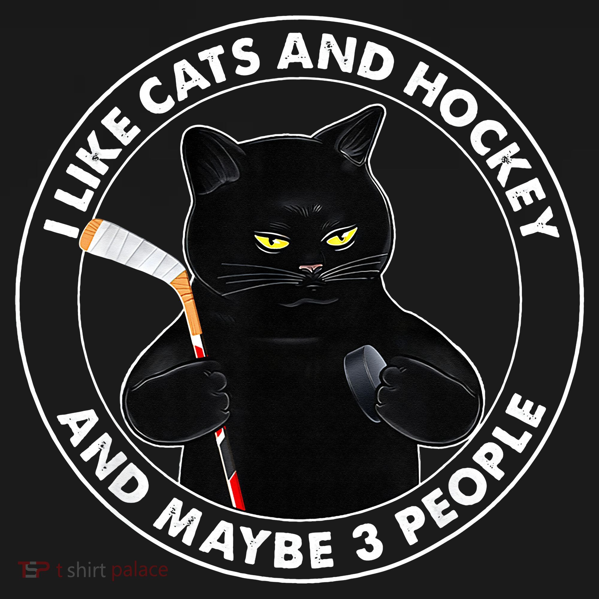 I Like Cats And Hockey And Maybe 3 People Funny Cats Long Sleeve Shirt
