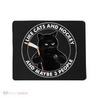 I Like Cats And Hockey And Maybe 3 People Funny Cats Mousepad thumb 0