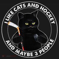 I Like Cats And Hockey And Maybe 3 People Funny Cats Mousepad thumb 1