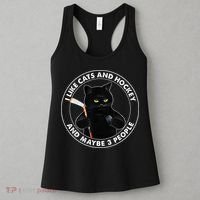 I Like Cats And Hockey And Maybe 3 People Funny Cats Women's Tank Top thumb 3
