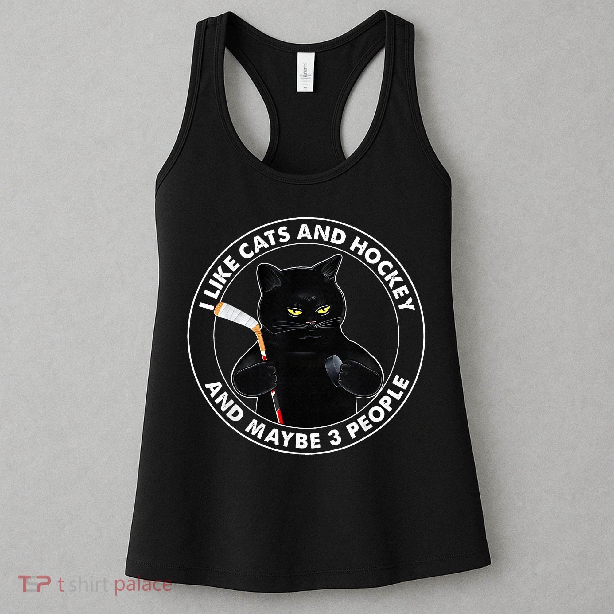 I Like Cats And Hockey And Maybe 3 People Funny Cats Women's Tank Top