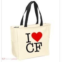 I Love Charlotte Folk Tote Bag thumb 2