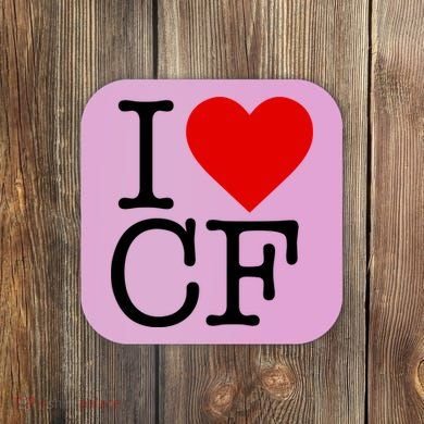 I Love Charlotte Folk Coaster
