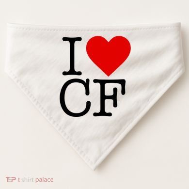 I Love Charlotte Folk USA-Made Doggie Bandana