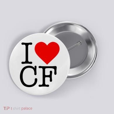 I Love Charlotte Folk Button
