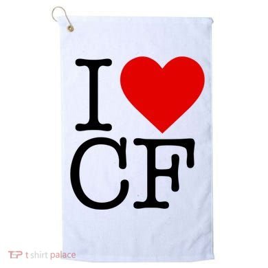 I Love Charlotte Folk Golf Towel