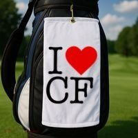 I Love Charlotte Folk Golf Towel thumb 2