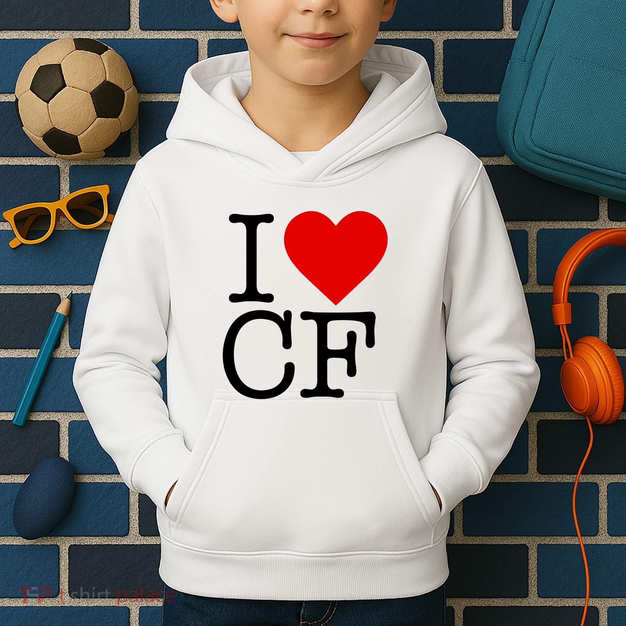 I Love Charlotte Folk Kids Hoodie