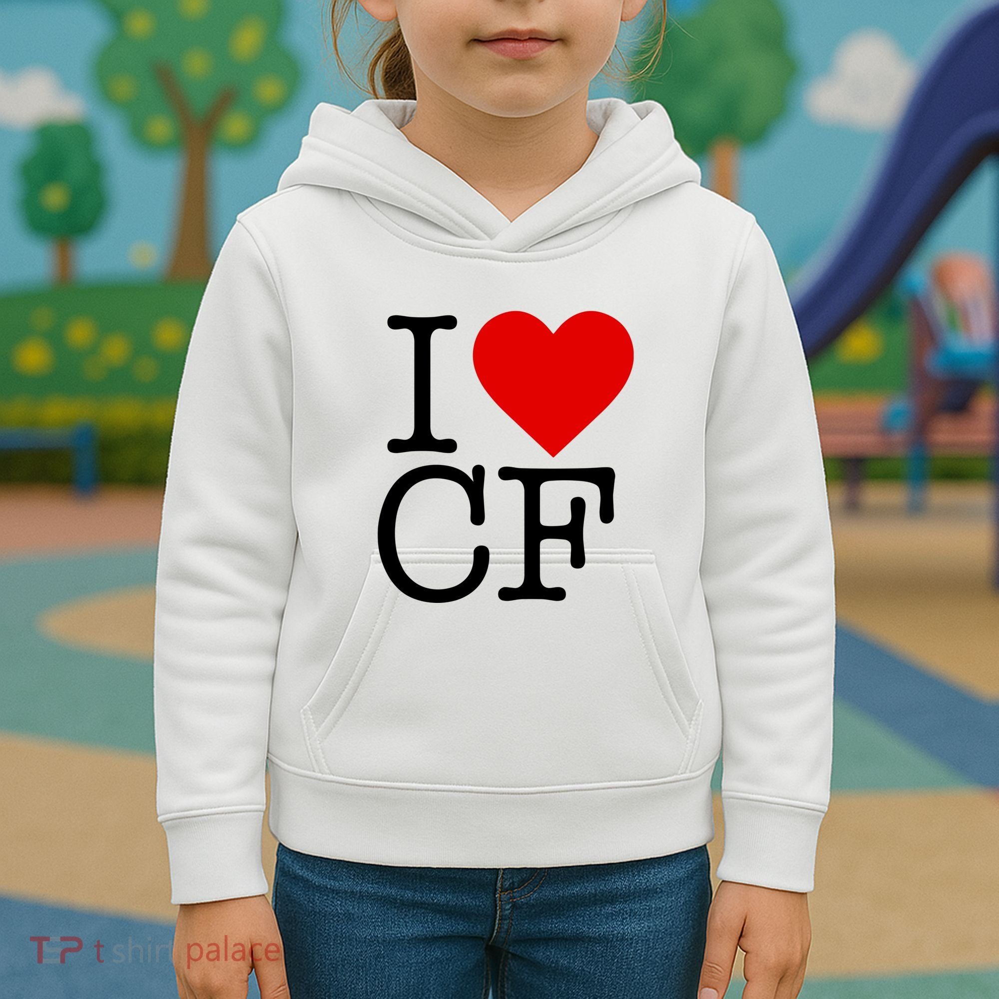 I Love Charlotte Folk Kids Hoodie