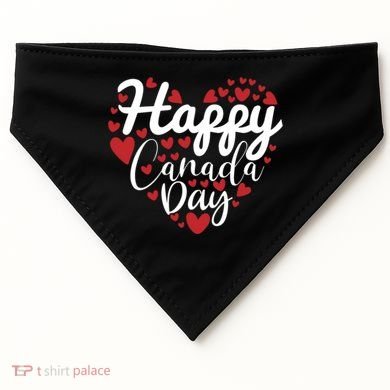 I Love Canada Happy Canada Day Gift USA-Made Doggie Bandana