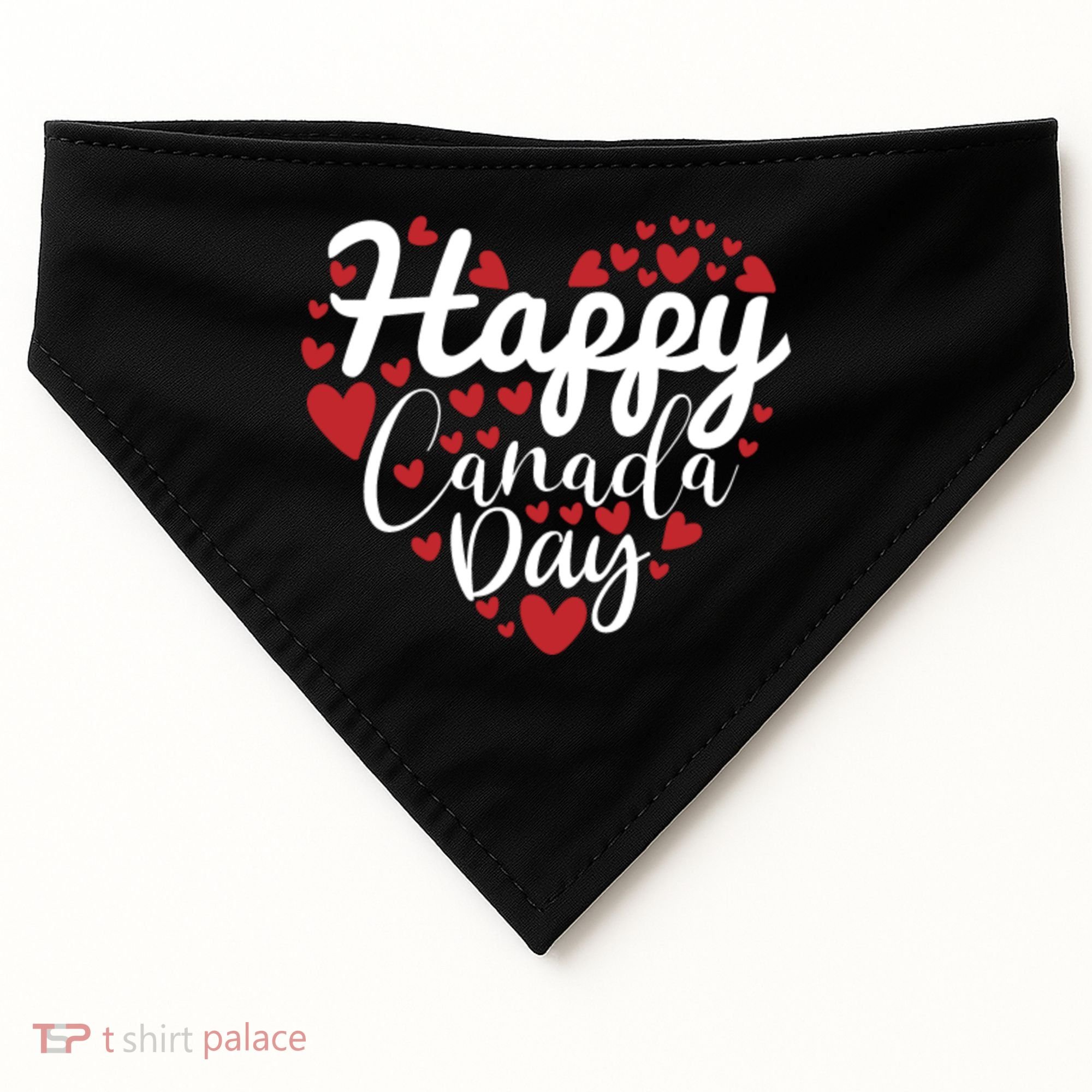 I Love Canada Happy Canada Day Gift USA-Made Doggie Bandana