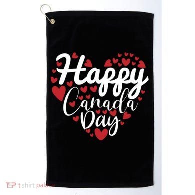 I Love Canada Happy Canada Day Gift Golf Towel