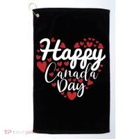 I Love Canada Happy Canada Day Gift Golf Towel thumb 0