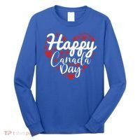 I Love Canada Happy Canada Day Gift Long Sleeve Shirt thumb 0